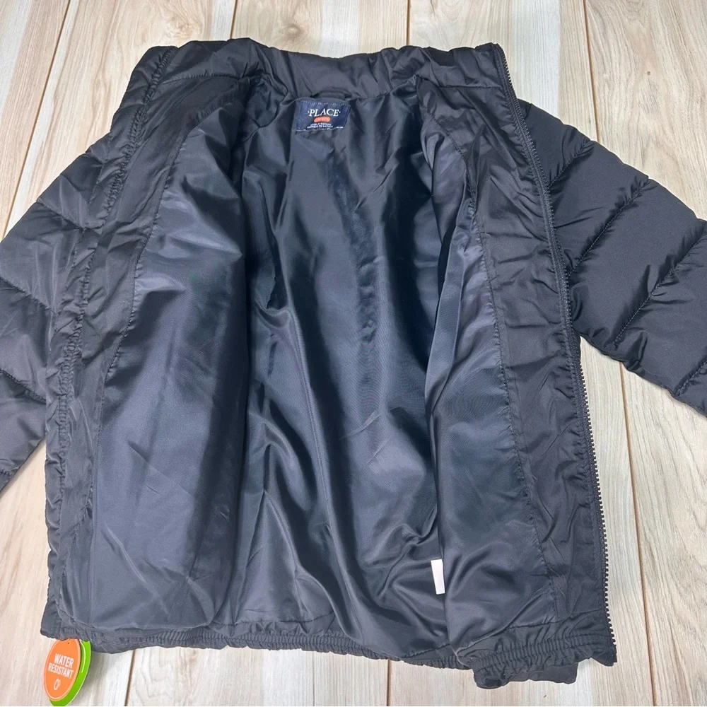 NWT‎ children’s place boys black puffer jacket size Large 10/12